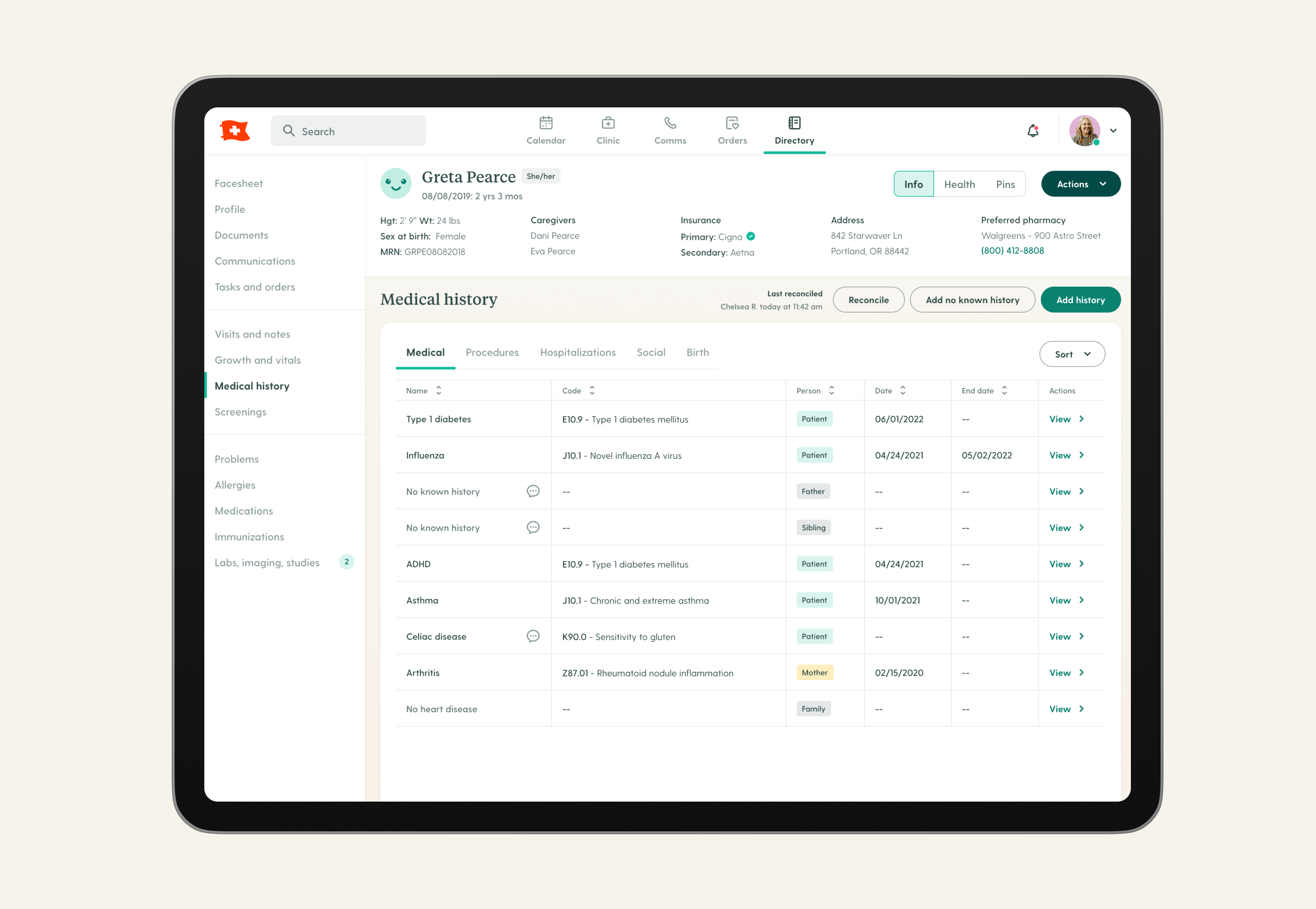 Image of EHR software
