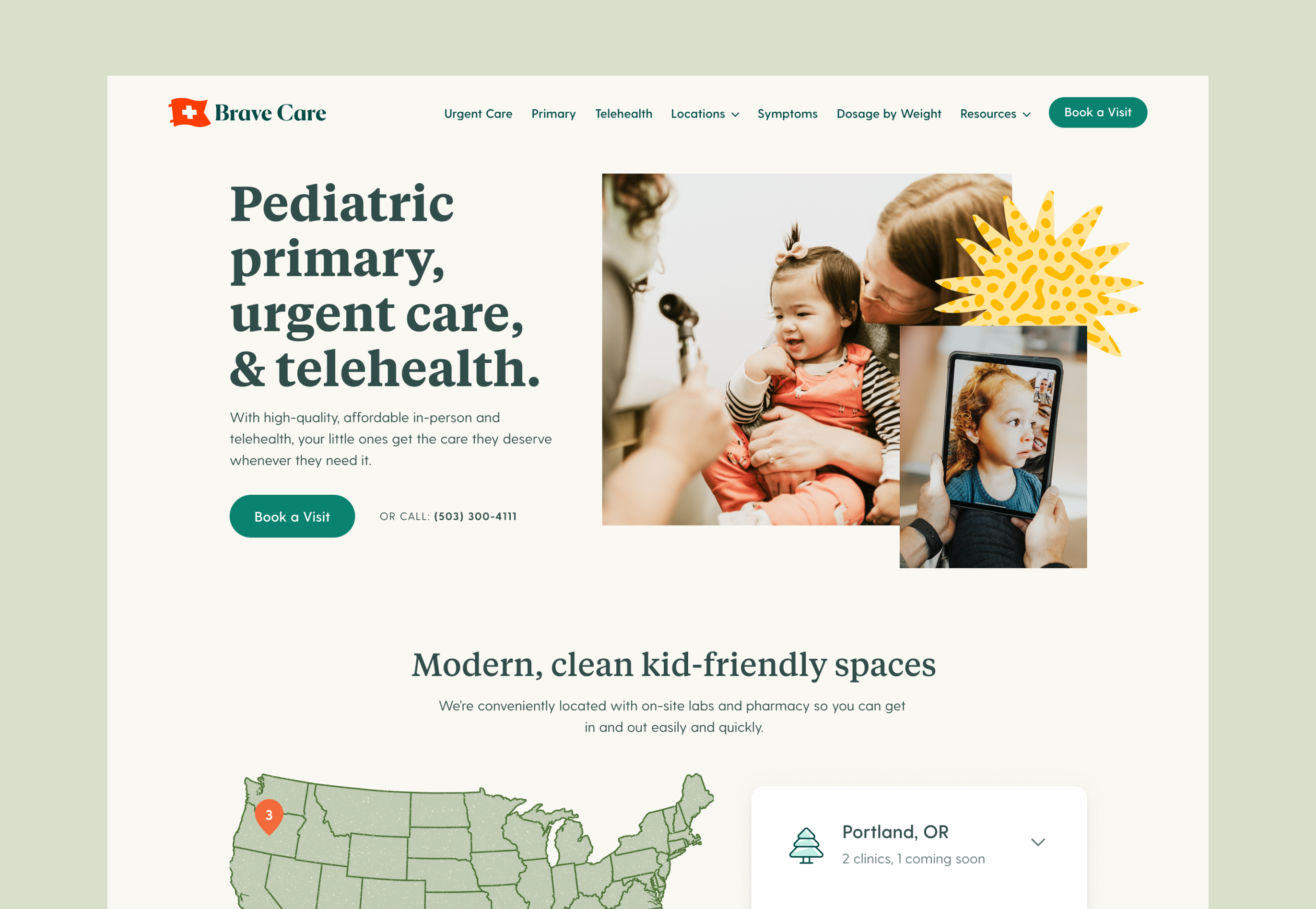 Graphic of Brave Care website